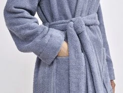 Coyuchi Air Weight Unisex Robe - French Blue
