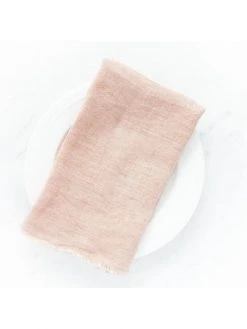 Creative Women Stone Washed Linen Napkin - Blush