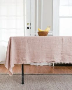 Creative Women Best Sellers Stone Washed Linen Tablecloth - Blush 8 Creative Women Best Sellers Stone Washed Linen Tablecloth - Blush
