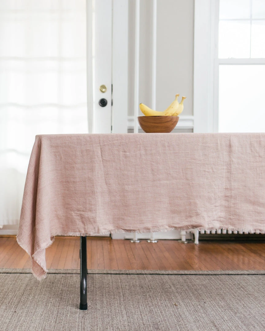 Creative Women Best Sellers Stone Washed Linen Tablecloth - Blush 5 Creative Women Best Sellers Stone Washed Linen Tablecloth - Blush