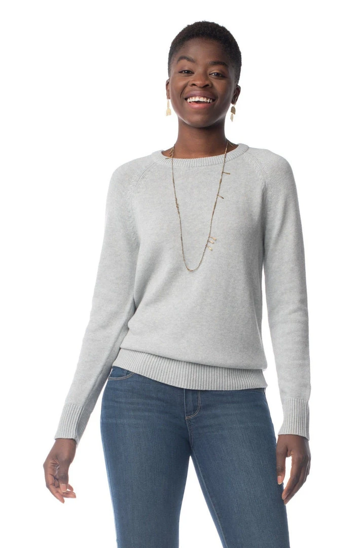 Synergy Organic Clothing Crew Sweater - Heather Gray Sale 3 Synergy Organic Clothing Crew Sweater - Heather Gray Sale