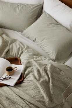 Coyuchi Crinkled Percale Sheet Set Home Goods