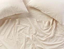Coyuchi Crinkled Percale Sheet Set Home Goods