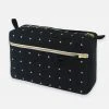 Anchal Accessories Cross Stitch Toiletry Bag - Charcoal