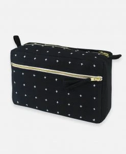 Anchal Accessories Cross Stitch Toiletry Bag - Charcoal