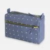 Anchal Accessories Cross Stitch Toiletry Bag - Slate 1 Anchal Accessories Cross Stitch Toiletry Bag - Slate