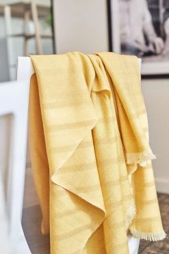 Studio Variously Dandelion Merino Throw Blanket Home Goods