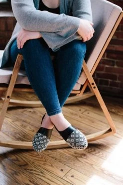 Darzah Black Tatreez Flat D'orsay