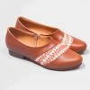 Darzah Shoes Tatreez Oxford - Camel + Orange 1 Darzah Shoes Tatreez Oxford - Camel + Orange