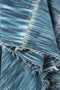 Swahili African Modern Home Goods Deep Blue Waha Gabi Shawl