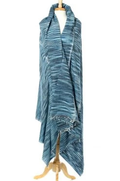 Swahili African Modern Home Goods Deep Blue Waha Gabi Shawl