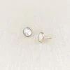 Sara Patino Jewelry Deep Pearl Recycled Gold Stud Earrings