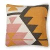 Casa Amarosa Desert Kilim Wool Geometric Throw Pillow Cover