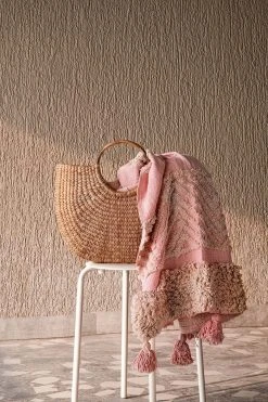 Casa Amarosa Desert Rose Tufted Throw Blanket