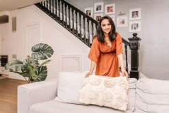 Casa Amarosa Home Goods Diagonal Chindi Throw Pillow Cover