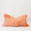 Zuahaza Home Goods Diamond Guayaba Lumbar Pillow Cover With Tassels