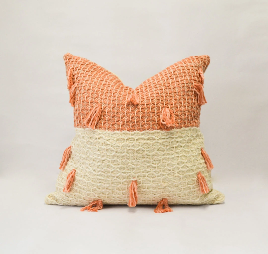 Zuahaza Home Goods Diamond Guayaba Throw Pillow Cover With Tassels 3 Zuahaza Home Goods Diamond Guayaba Throw Pillow Cover With Tassels