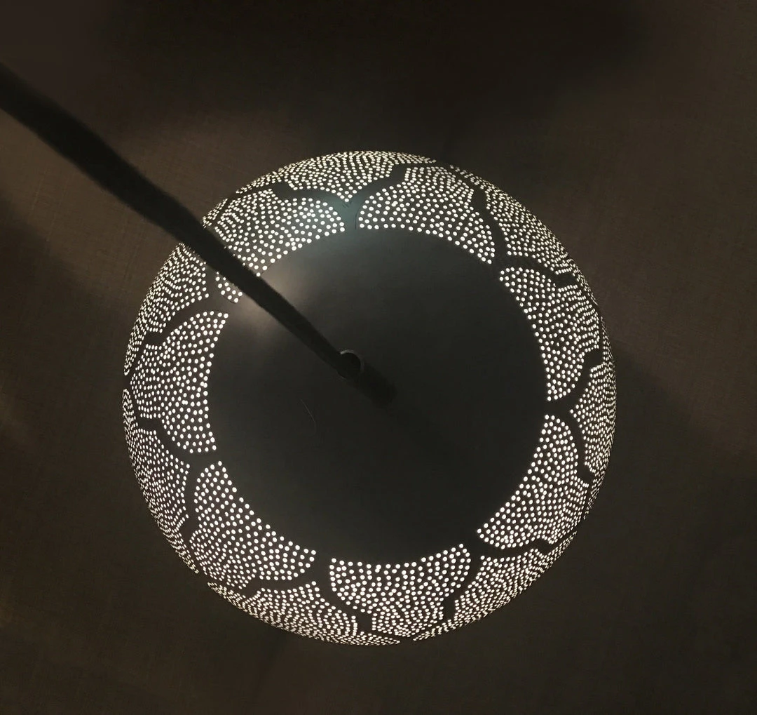 Dounia Home Lighting Najma Trellis Globe Pendant Light - Gunmetal 7 Dounia Home Lighting Najma Trellis Globe Pendant Light - Gunmetal