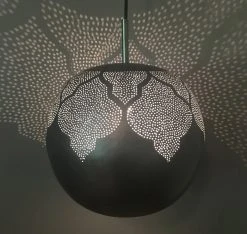 Dounia Home Lighting Najma Trellis Globe Pendant Light - Gunmetal 11 Dounia Home Lighting Najma Trellis Globe Pendant Light - Gunmetal