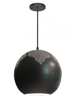 Dounia Home Lighting Najma Trellis Globe Pendant Light - Gunmetal 12 Dounia Home Lighting Najma Trellis Globe Pendant Light - Gunmetal