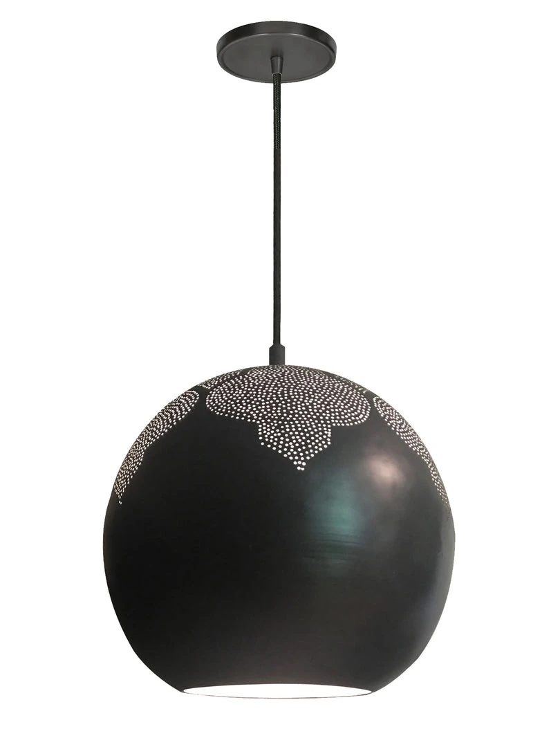Dounia Home Lighting Najma Trellis Globe Pendant Light - Gunmetal 6 Dounia Home Lighting Najma Trellis Globe Pendant Light - Gunmetal