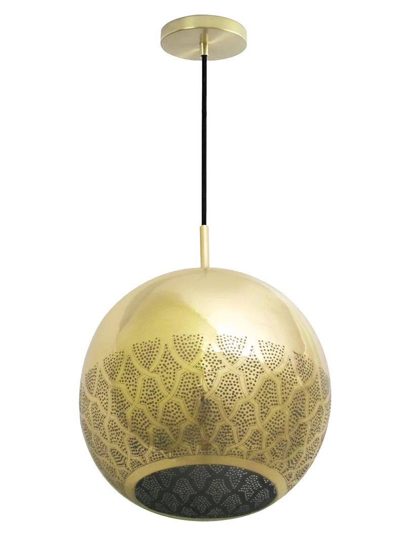 Dounia Home Nur Reversed Pendant Light - Brass Lighting 3 Dounia Home Nur Reversed Pendant Light - Brass Lighting