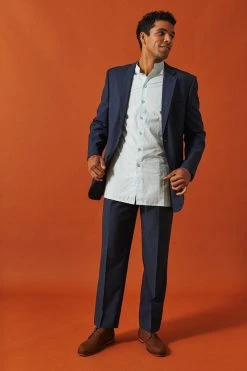 Dushyant Asthana Men's Jaipur Oversized Shirt - Pastel Blue 11 Dushyant Asthana Men's Jaipur Oversized Shirt - Pastel Blue