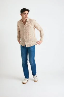 Dushyant Asthana Men's Amir Long Sleeve Shirt - Grid