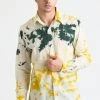 Dushyant Asthana Men's Amir Long Sleeve Shirt - Yellow + Green
