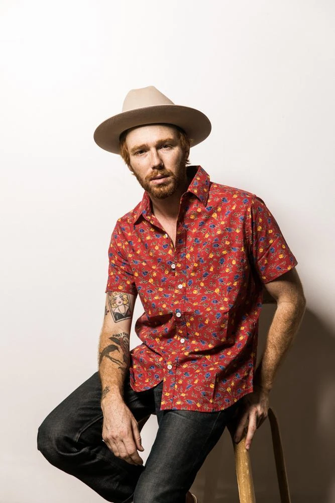 Dushyant Asthana Men's Folk Short Sleeve Shirt - Maroon 4 Dushyant Asthana Men's Folk Short Sleeve Shirt - Maroon