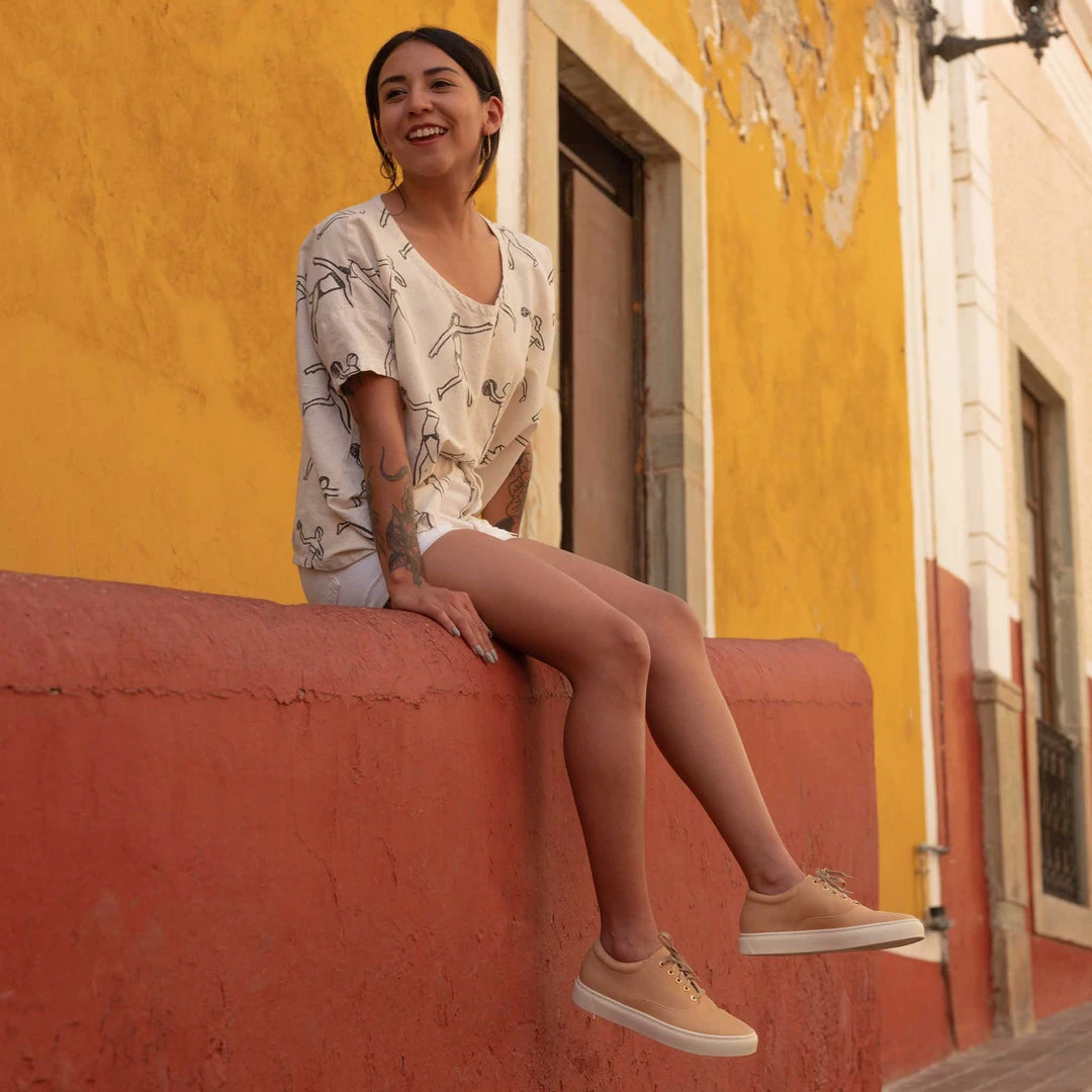 Nisolo Elayna Sneaker - Natural Vachetta Shoes 5 Nisolo Elayna Sneaker - Natural Vachetta Shoes