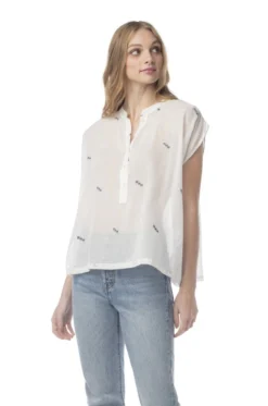 Synergy Organic Clothing Sale Embroidered Wear With All Top