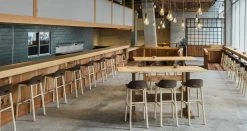 Emeco Alfi Recycled Low Back Barstool - Dark Ash Furniture