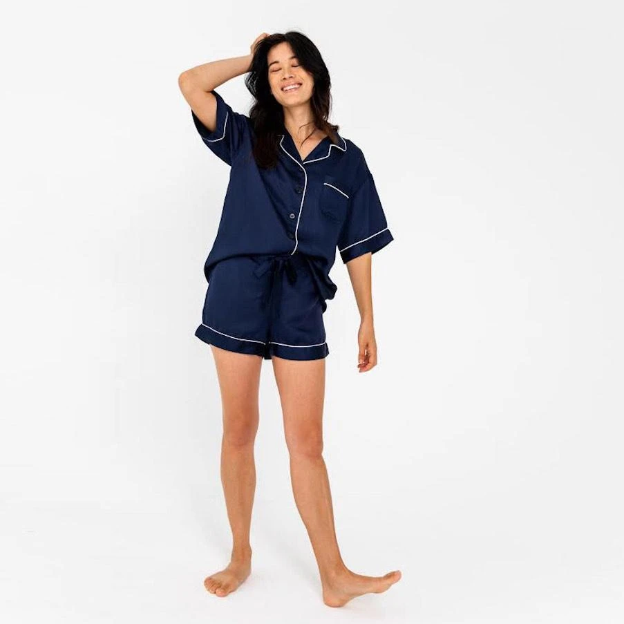 Ettitude Bamboo Lyocell Pajama Shorts - Blue Nights Best Sellers 4 Ettitude Bamboo Lyocell Pajama Shorts - Blue Nights Best Sellers
