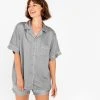 Ettitude Best Sellers Charcoal Bamboo Lyocell Short Sleeve Pajama Shirt - Dove Gray 1 Ettitude Best Sellers Charcoal Bamboo Lyocell Short Sleeve Pajama Shirt - Dove Gray
