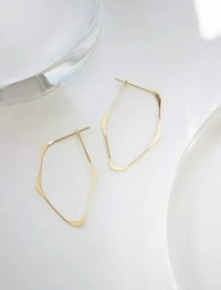 L.Greenwalt Jewelry Best Sellers Facet Hoop Earrings