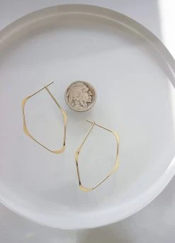 L.Greenwalt Jewelry Best Sellers Facet Hoop Earrings