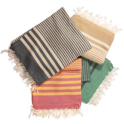 Hilana: Upcycled Cotton Fethiye Upcycled Turkish Towel / Blanket - Navy Blue Recycled + Upcycled 15 Hilana: Upcycled Cotton Fethiye Upcycled Turkish Towel / Blanket - Navy Blue Recycled + Upcycled