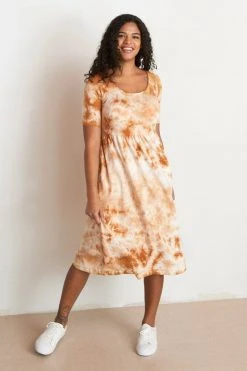 North Of West Flora Tie Dye Dress - Amber