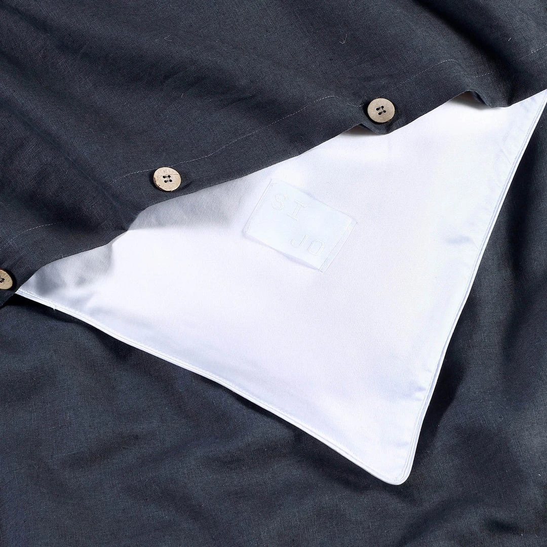 Sijo French Linen Duvet Cover - Pebble 6 Sijo French Linen Duvet Cover - Pebble