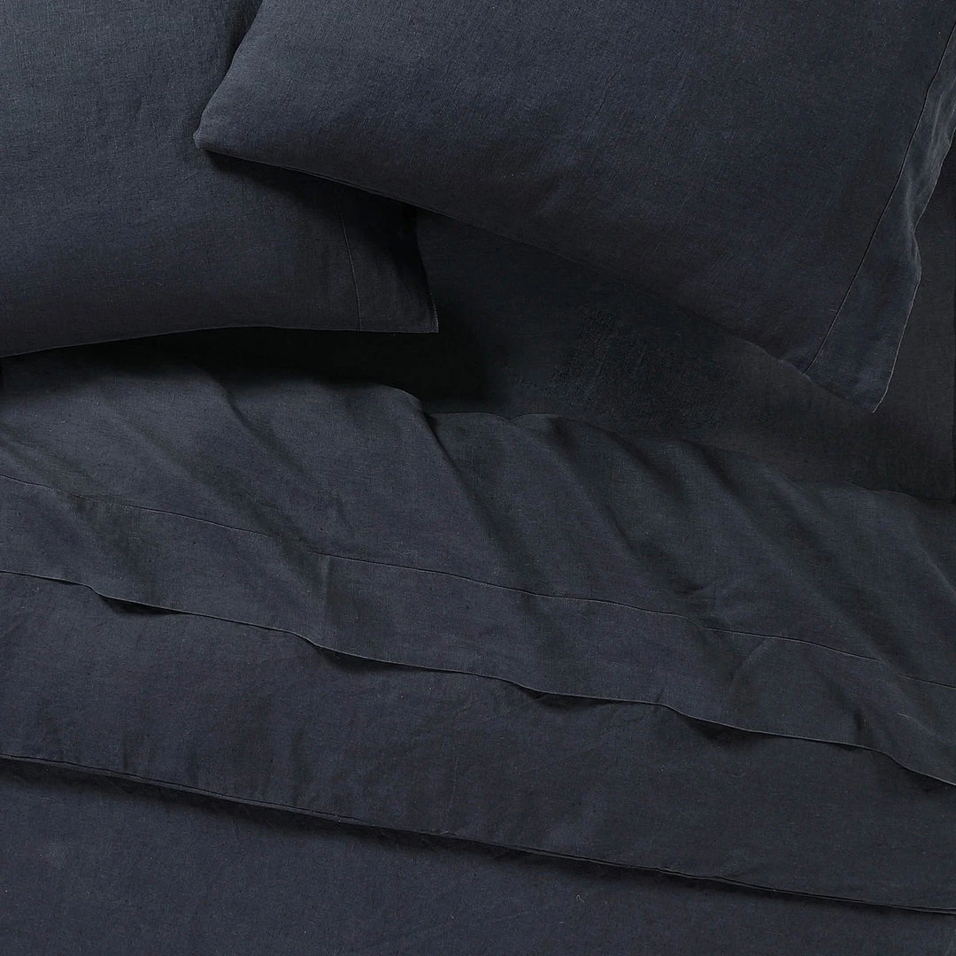 Sijo French Linen Sheet Set - Pebble Home Goods 4 Sijo French Linen Sheet Set - Pebble Home Goods