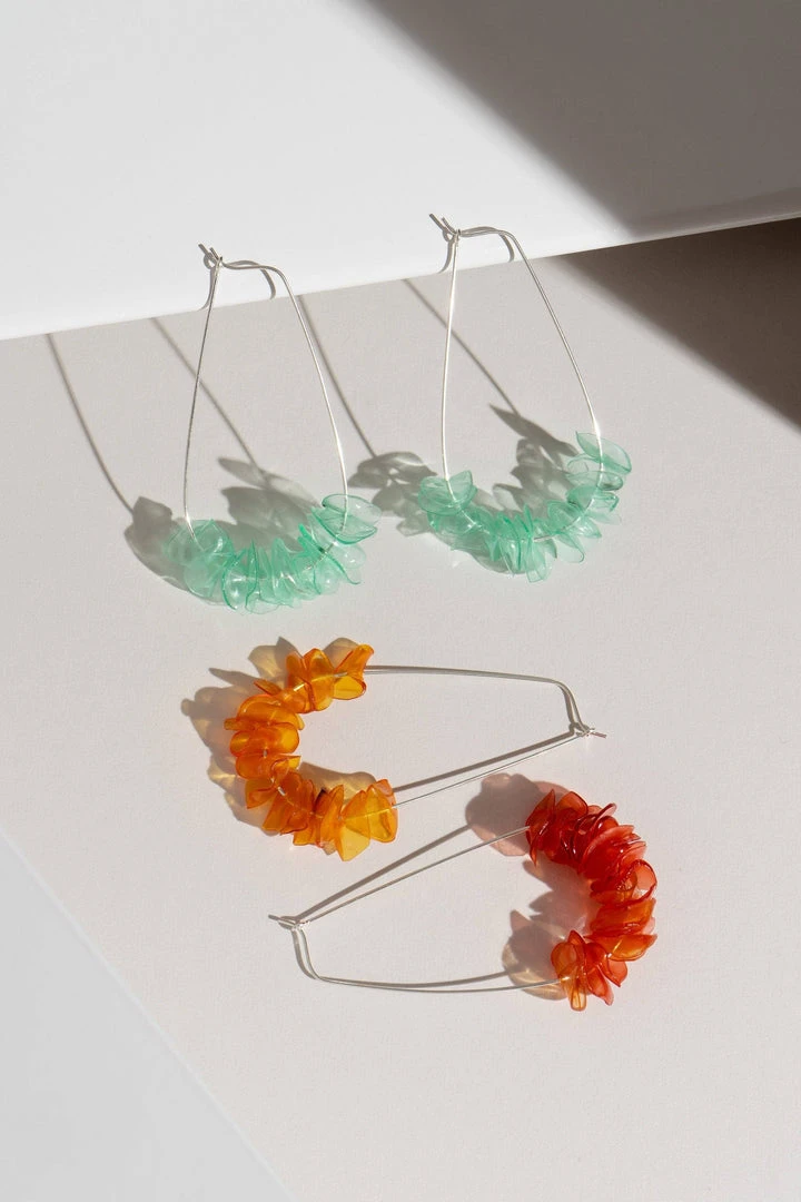 Giulia Letzi + META Jewelry Leona Upcycled Drop Earrings - Orange 8 Giulia Letzi + META Jewelry Leona Upcycled Drop Earrings - Orange