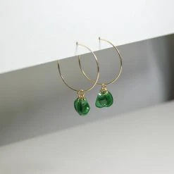 Giulia Letzi + META Jewelry Emma Upcycled Hoop Earrings - Emerald Best Sellers