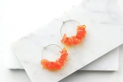 Giulia Letzi + META Jewelry Alice Upcycled Hoop Earrings - Orange 11 Giulia Letzi + META Jewelry Alice Upcycled Hoop Earrings - Orange