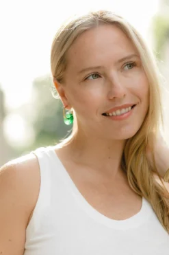 Abby Alley Handcrafted Glass Disc Earrings