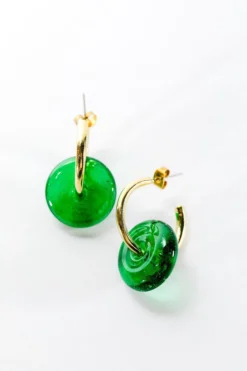 Abby Alley Handcrafted Glass Disc Earrings
