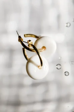 Abby Alley Handcrafted Glass Disc Earrings