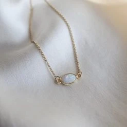 Iron Oxide Gold Flashy Opal Choker