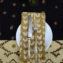 Ichcha Golden Bird Napkin Set Kitchen + Dining