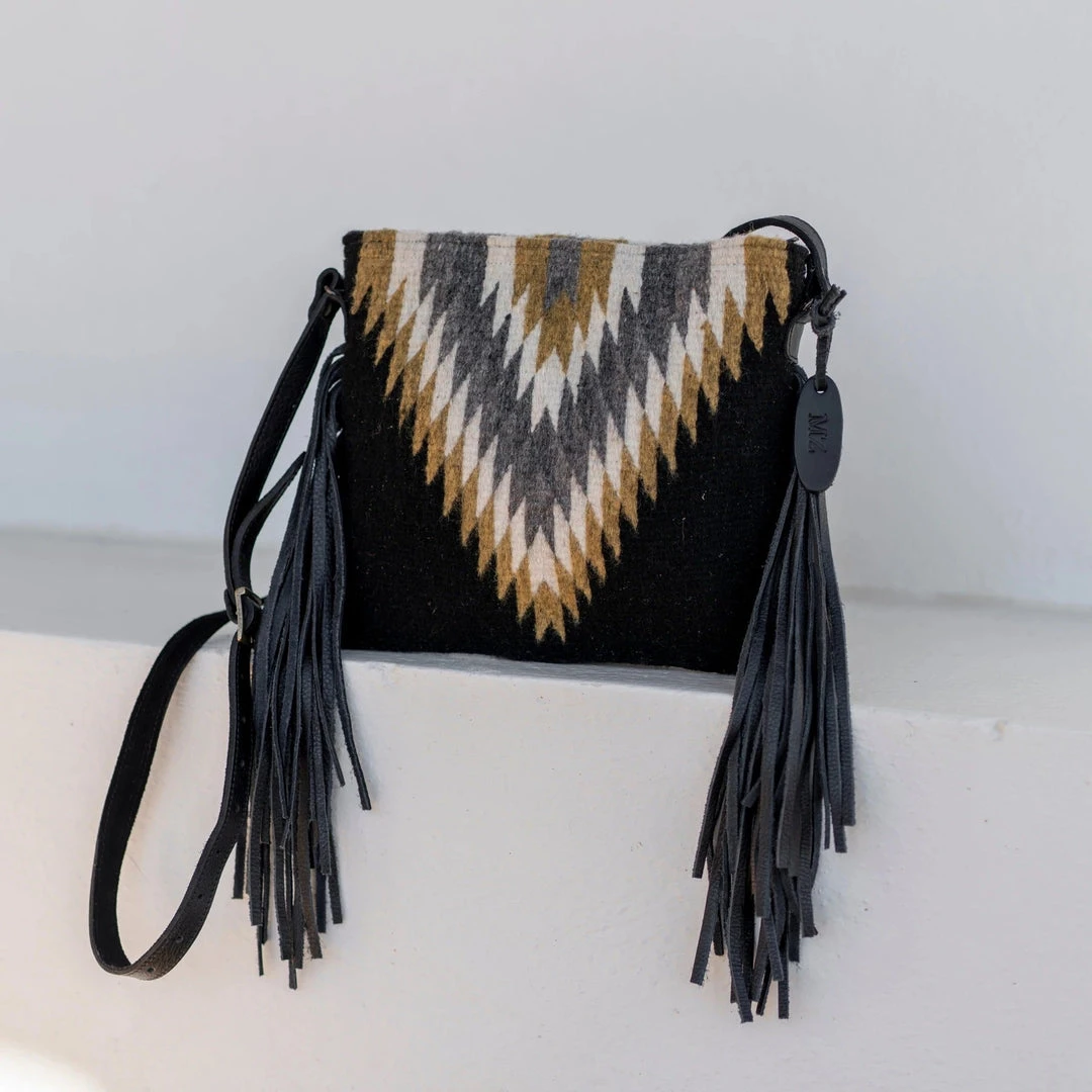 MZ Fair Trade Golden Diamond Wool Fringe Bag Accessories 8 MZ Fair Trade Golden Diamond Wool Fringe Bag Accessories
